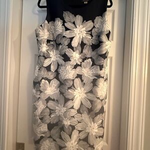 Tommy Hilfiger Navy and White Floral Midi Dress